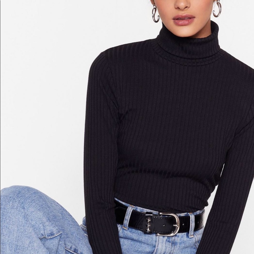 Ribbed turtleneck